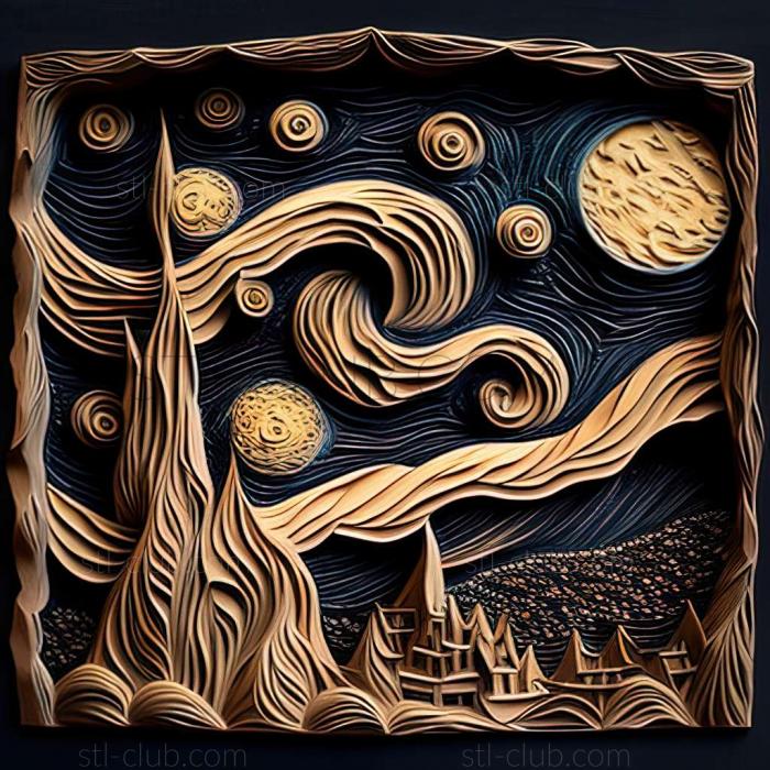 3D model starry night (STL)